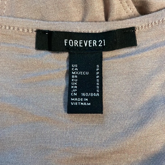 Forever 21 thong bodysuit, V drop neck XS in taupe - Picture 3 of 3